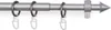 A curtain rod with rings and hooks, shown against a white background. Produktbild-Vorschau