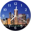 Glasuhr Wanduhr Küchenuhr Echt-Glas 30fi cm Skyline Produktbild-Vorschau 1