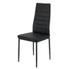 A single black dining chair shown from a slight front-diagonal angle against a white background. Podgląd zdjęcia produktu