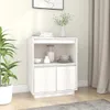 The Living Store Sideboard Weiß 60x34x75 cm Massivholz Produktbild-Vorschau 1