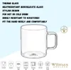 Wilmax set de 6 tasses en verre borosilicaté 160 ml Voir les images du produit 4