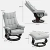 HOMCOM Relaxsessel mit Hocker, Drehbar Liegesessel mit Produktbild-Vorschau 3