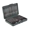 A bit set in a dark green case, with the lid open. Produktbild-Vorschau