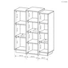 Masseno Kommode TRES 110 cm Highboard und 3 Türen für Produktbild-Vorschau 6