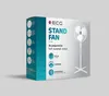 Product packaging for a stand fan. Voir les images du produit