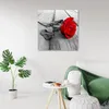 Leinwandbild Rote Rose 40x40 Feeby Rot bild für die wand Produktbild-Vorschau 2