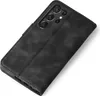 A black flip cover case for a Samsung Galaxy S22 Ultra phone is shown from a diagonal angle against a white background. Produktbild-Vorschau