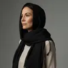 Oversize Damen Winter Schal – 100% Viskose, Schwarz, 200cm Produktbild-Vorschau 3