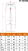 A diagram of pants with a size chart below. Náhled obrázku produktu