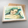 Gerahmtes Poster - Rahmen in heller Eiche - Aquarell Frau Produktbild-Vorschau 3