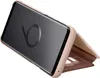 A gold Samsung Galaxy S9 Plus phone in a book-style case, shown at an angle. Náhľad obrázku produktu