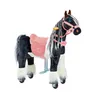 Mechanisches Reitpferd Ponnie Domino S mit rosa Sattel Produktbild-Vorschau 1