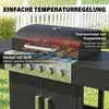 Outsunny Gasgrill 17,8 KW 6+1 Brenner BBQ Grillwagen aus Produktbild-Vorschau 6