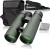 A pair of green binoculars with accessories on a white background. Produktbild-Vorschau