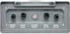 Close-up of the back panel of a solar irrigation system, showing various ports and labels. Produktbild-Vorschau