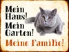 vianmo Holzschild 30x40 cm Tiere Katze mein Haus Garten Produktbild-Vorschau 1