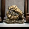 Lutte de marché - Sculpture en bronze Bulle vs Ours 18 × Voir les images du produit 9