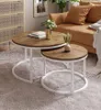 Kulatý konferenční stolek CIRI 2v1 kulatý dub Artisan Náhled obrázku produktu 3