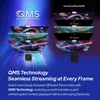A marketing image comparing QMS technology with normal signal switching on TVs. Produktbild-Vorschau