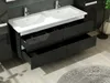 Badmöbel Set Schwarz Hochglanz Badezimmermöbel 120 cm bis  Produktbild-Vorschau 2