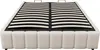 A beige upholstered bed frame with a slatted base. Anteprima dell’immagine prodotto
