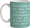 Mr. & Mrs. Panda Kaffeetasse Spruch Herzschmerz Grippe - Produktbild-Vorschau 3