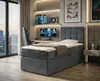 NORDELO Boxspringbett INCANTO 120x200 cm AMOR Velvet Grau Produktbild-Vorschau 1