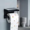 Toilettenpapierhalter Mit Zubehörregal Schwarz Loft Produktbild-Vorschau 2
