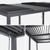Pergola bioclimatica 3x6m in alluminio e acciaio, lamelle Anteprima dell’immagine prodotto 3