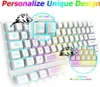 Lexonelec K61 60% White Gaming Keyboard Mini PC RGB Produktbild-Vorschau 5