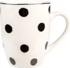 Clayre & Eef Tasse 350 ml Weiß Schwarz Porzellan Punkte Produktbild-Vorschau 1