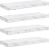 Four white shelves with a marble pattern are stacked vertically against a white background. Produktbild-Vorschau