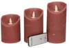 3er Set LED Kerzen ANTIK ROSA Fernbedienung mit Timer und Produktbild-Vorschau 8
