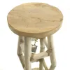 VAN DER LEEDEN Schemel Natur Ø 17 cm - Teakholz massiv Produktbild-Vorschau 2