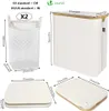 VOUNOT® Wäschekorb mit Deckel & Wäschesäcke 145L, Faltbarer Produktbild-Vorschau 5