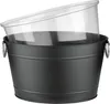 Plechový zásobník na nápoje z pozinkovaného kovu v černé Náhled obrázku produktu 1