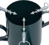Close-up view of the top of a green metal tree stand, showing adjustable bolts and springs. Náhled obrázku produktu