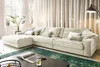 KAWOLA Sofa LANA XL Ecksofa Cord cremeweiß Recamiere links Produktbild-Vorschau 2