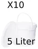 BenBow Eimer mit Deckel 5L x10 Weiß - lebensmittelecht, Produktbild-Vorschau 1