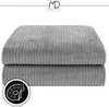 Coperta copriletto a righe poltrona letto grande grigio Anteprima dell’immagine prodotto 2
