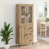 vidaXL Highboard 2 Stk. Artisan-Eiche 69,5 x 34 x 180 cm Produktbild-Vorschau 4