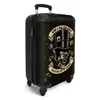 NoBoringSuitcases.com - Pánský kufr s lebkou černý - Vhodný Náhled obrázku produktu 2