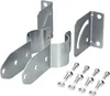 A set of metal brackets and bolts on a white background. Podgląd zdjęcia produktu