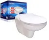 Wand-WC Set Hanna Tiefspüler ohne Spülrand weiß glänzend Produktbild-Vorschau 3