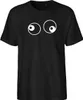 Huuraa Herren T-Shirt Freaky Eyes L Black Bio Baumwolle Produktbild-Vorschau 1