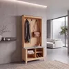 Garderobe MCW-P28, Standgarderobe Schuhregal Sitzbank, 3 Produktbild-Vorschau 10