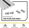 A20 LED Aluprofil Silber Eckprofil 30° 2m opal Produktbild-Vorschau 3