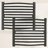 Two black cast iron grates are shown against a light gray background. The grates are rectangular with horizontal bars and are slightly offset from each other. Produktbild-Vorschau