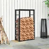 HOMCOM Kaminholzständer Feuerholzregal Kaminholzablage Produktbild-Vorschau 2