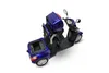 A blue electric scooter shown from a top-down diagonal angle against a white background. Produktbild-Vorschau